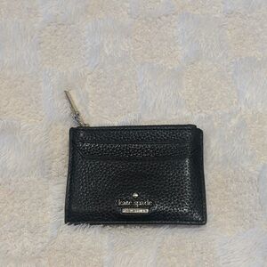Kate Spade Black Textured Card Wallet